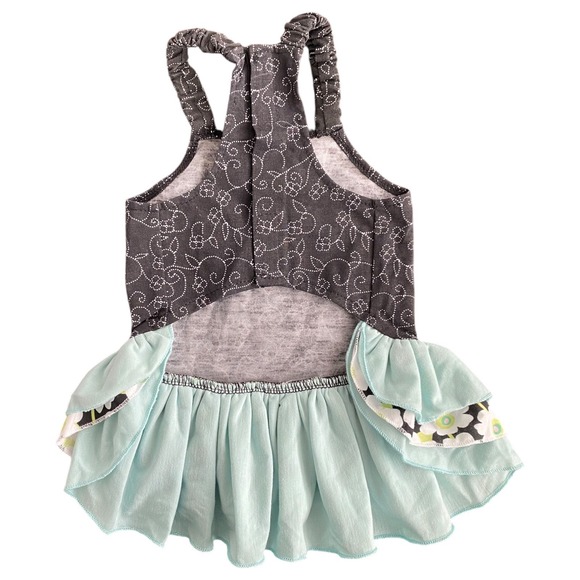 NEW Max & Maggie Ruffle Dog Dress Blue Black Size S - Picture 2 of 8